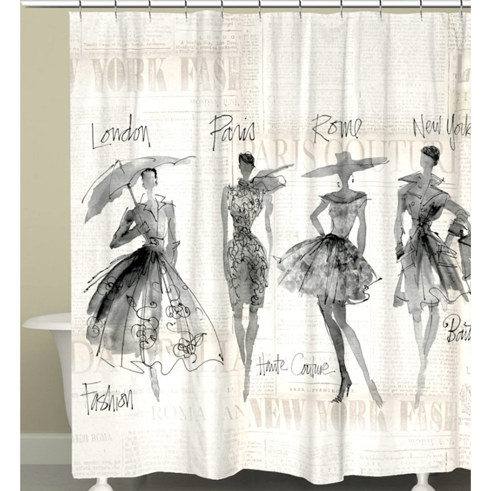 Fashion Sketch Shower Curtain